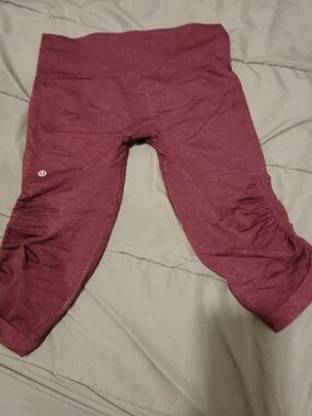 lululemon athletica Maroon Athletic Capri Leggings